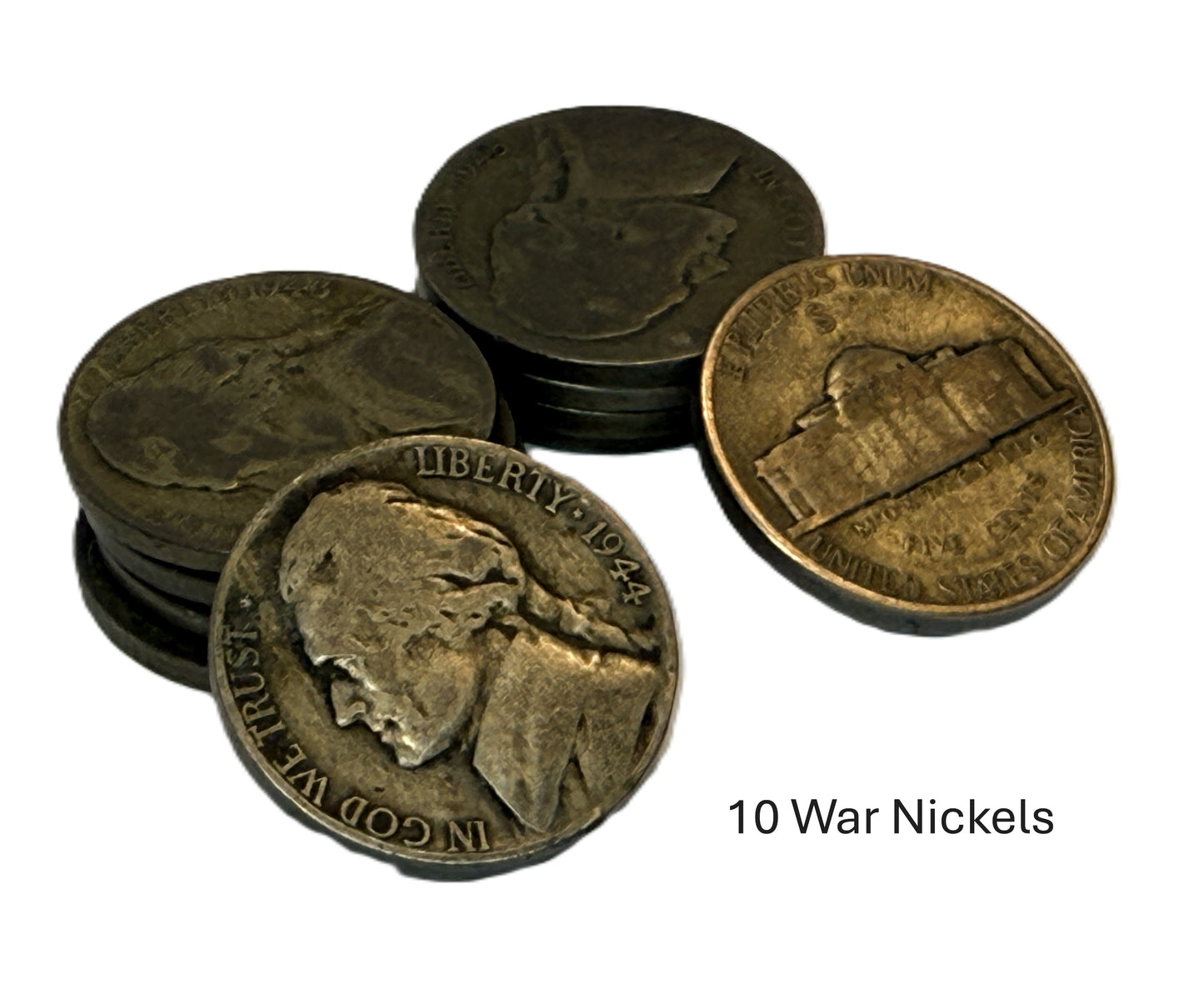 US War Nickels 35 Percent Silver Coins Lot of 5 10 or 20 - Free Ship