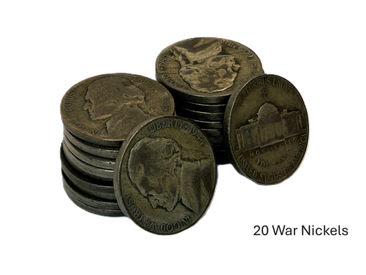 US War Nickels 35 Percent Silver Coins Lot of 5 10 or 20 - Free Ship