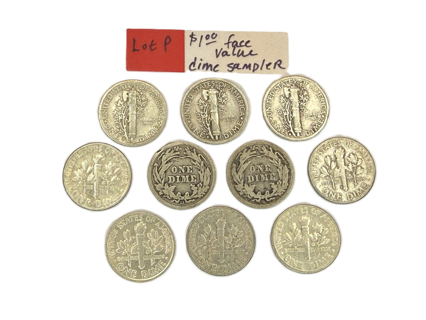 US 90 Percent Junk Silver Mixed Coin Lots 1.00 Face Value Exact Coins - Free Ship