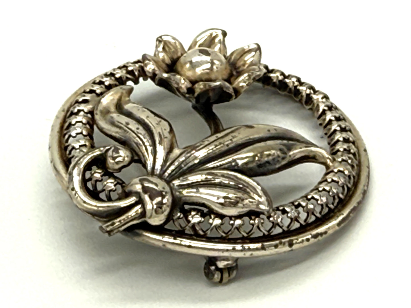 vintage Danecraft sterling dimensional flower pin