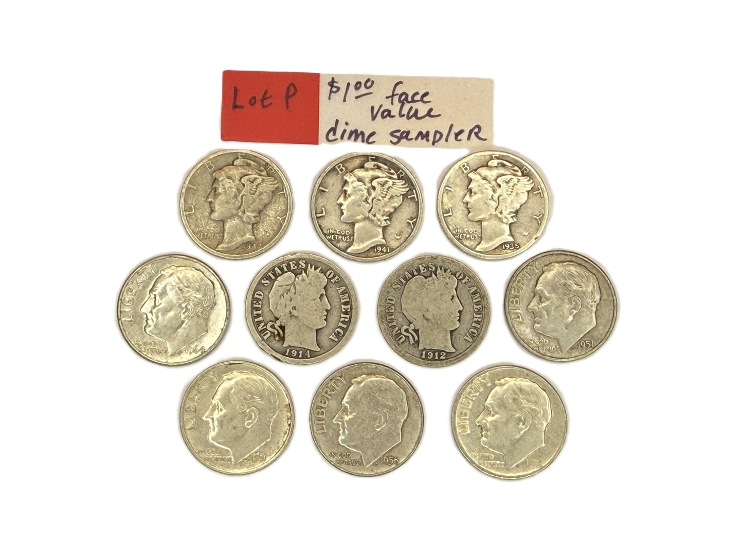 US 90 Percent Junk Silver Mixed Coin Lots 1.00 Face Value Exact Coins - Free Ship