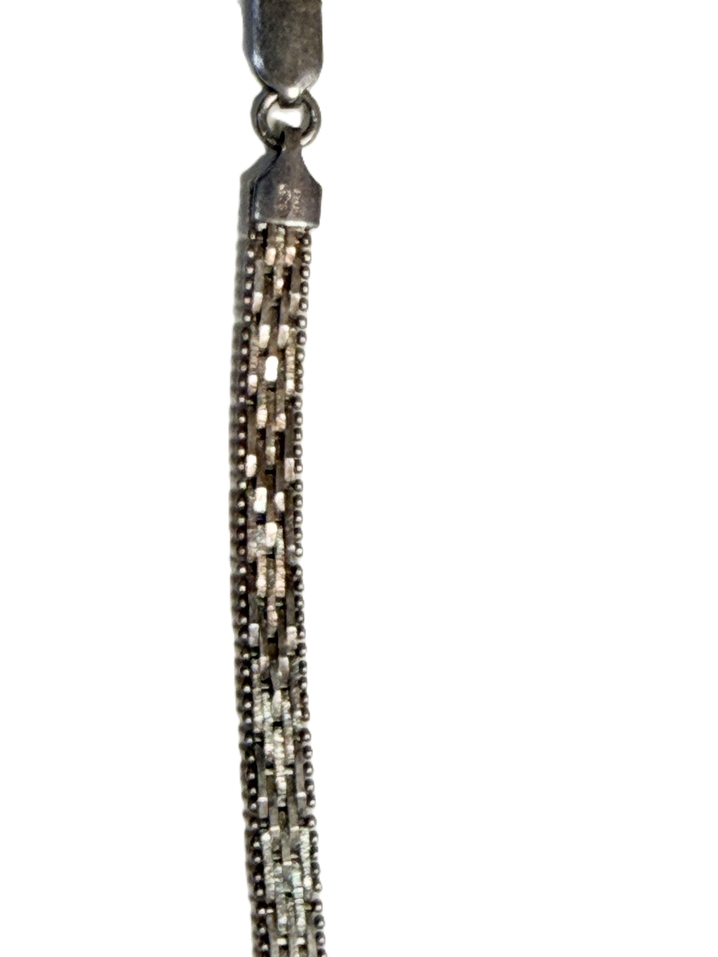 italy sterling silver diamond cut chain necklace MBC 