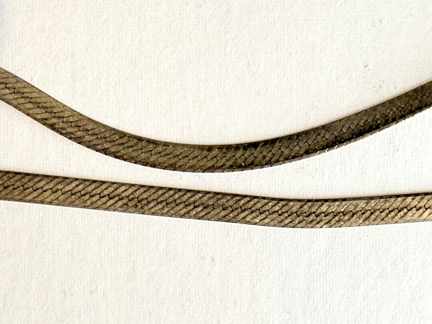 Vintage Sterling Silver Herringbone Chain Necklace 24 inches 22 grams Italy Vion FGS