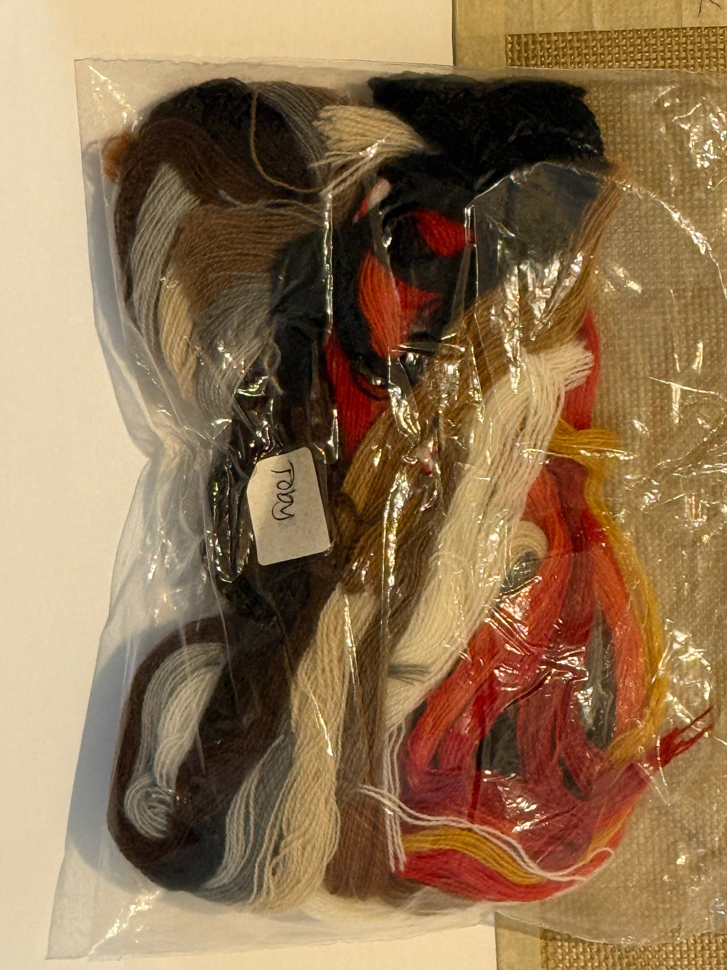 Hand-Painted DOG Needlepoint Canvas + Thread Kit Spaniel