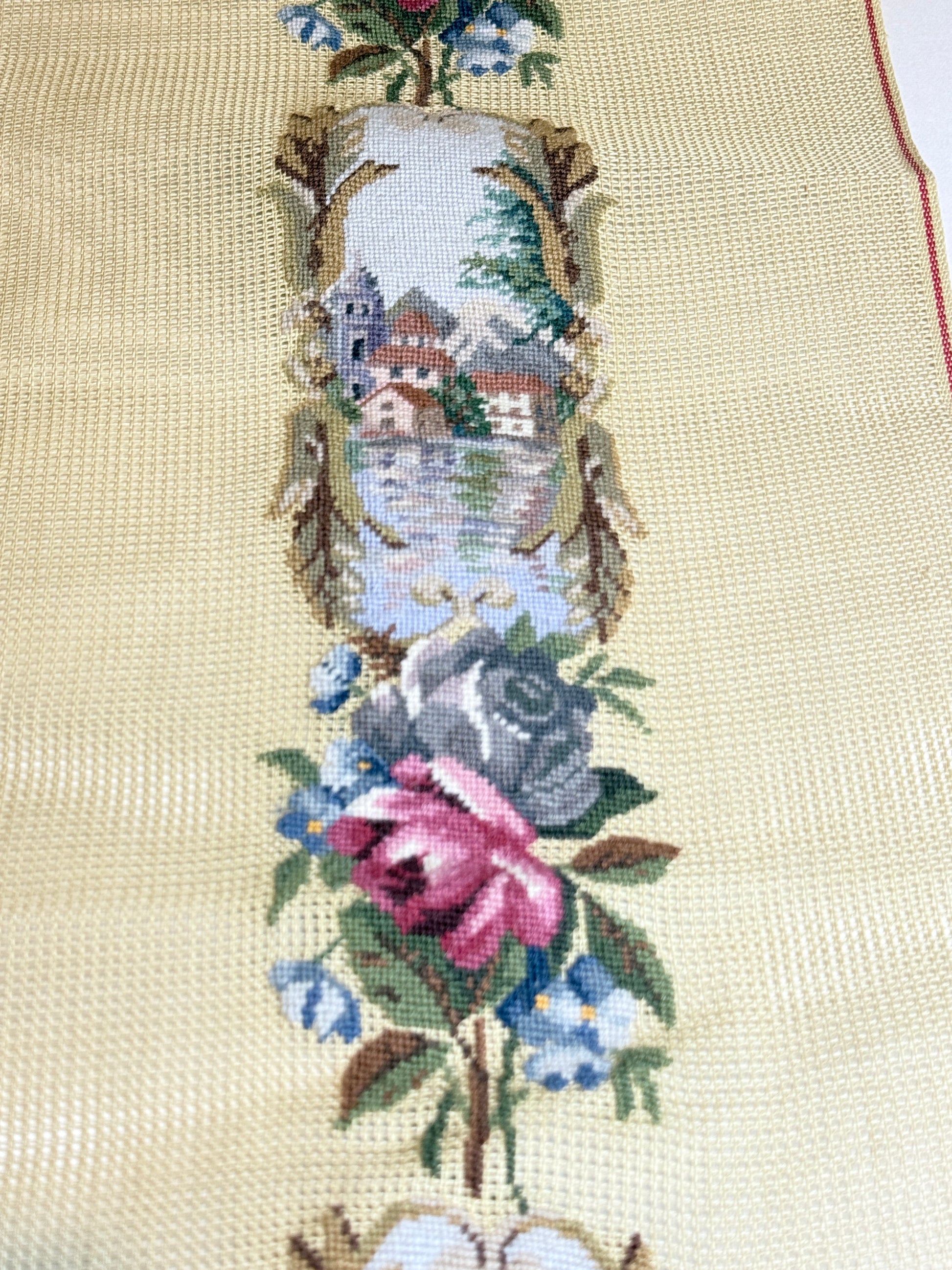 preworked needlepoint petitpoint bell pull canvas