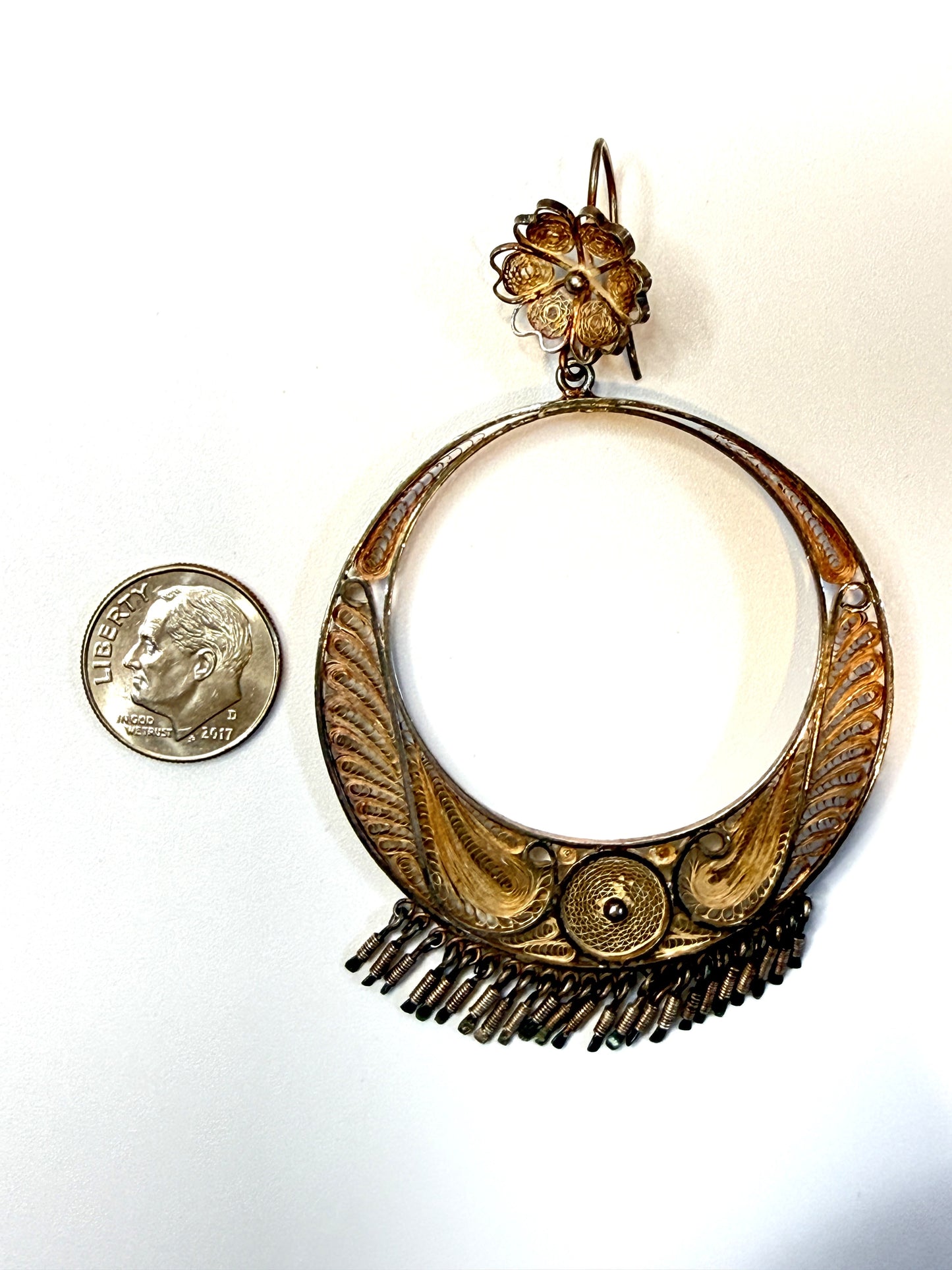 large hoop sterling earring