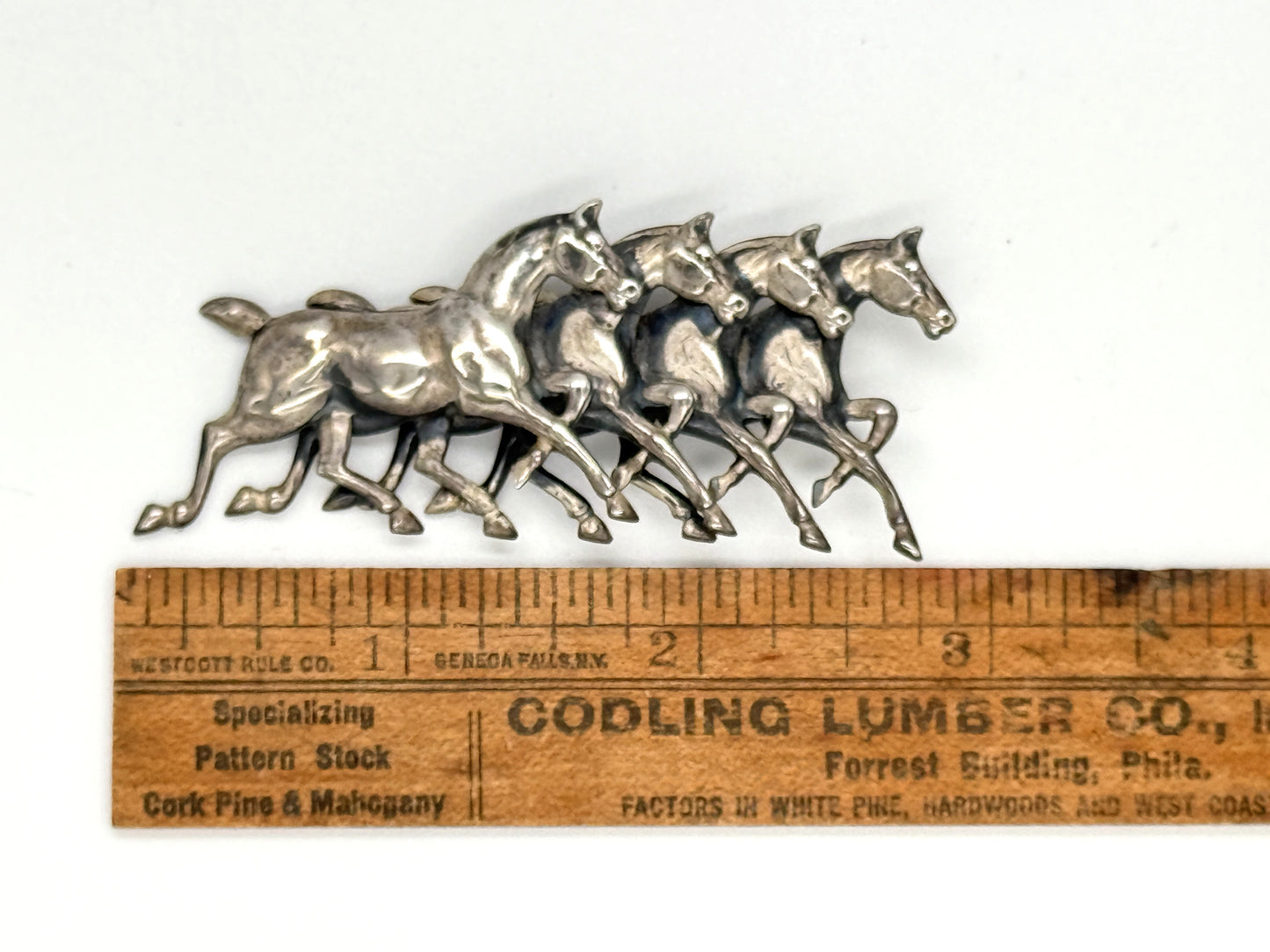 sterling silver horse pony equestrian pin
