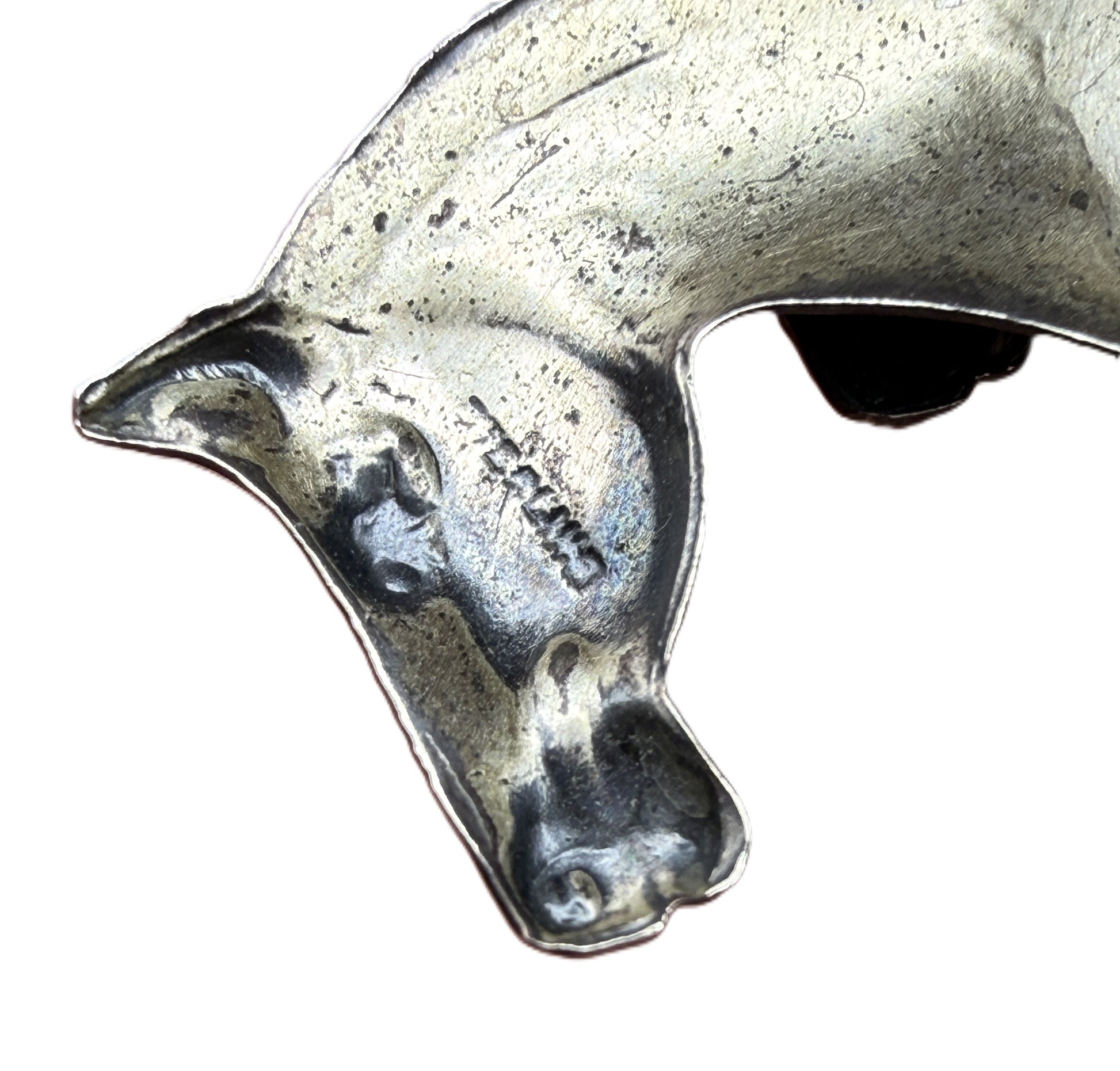 marked sterling horse pin or brooch
