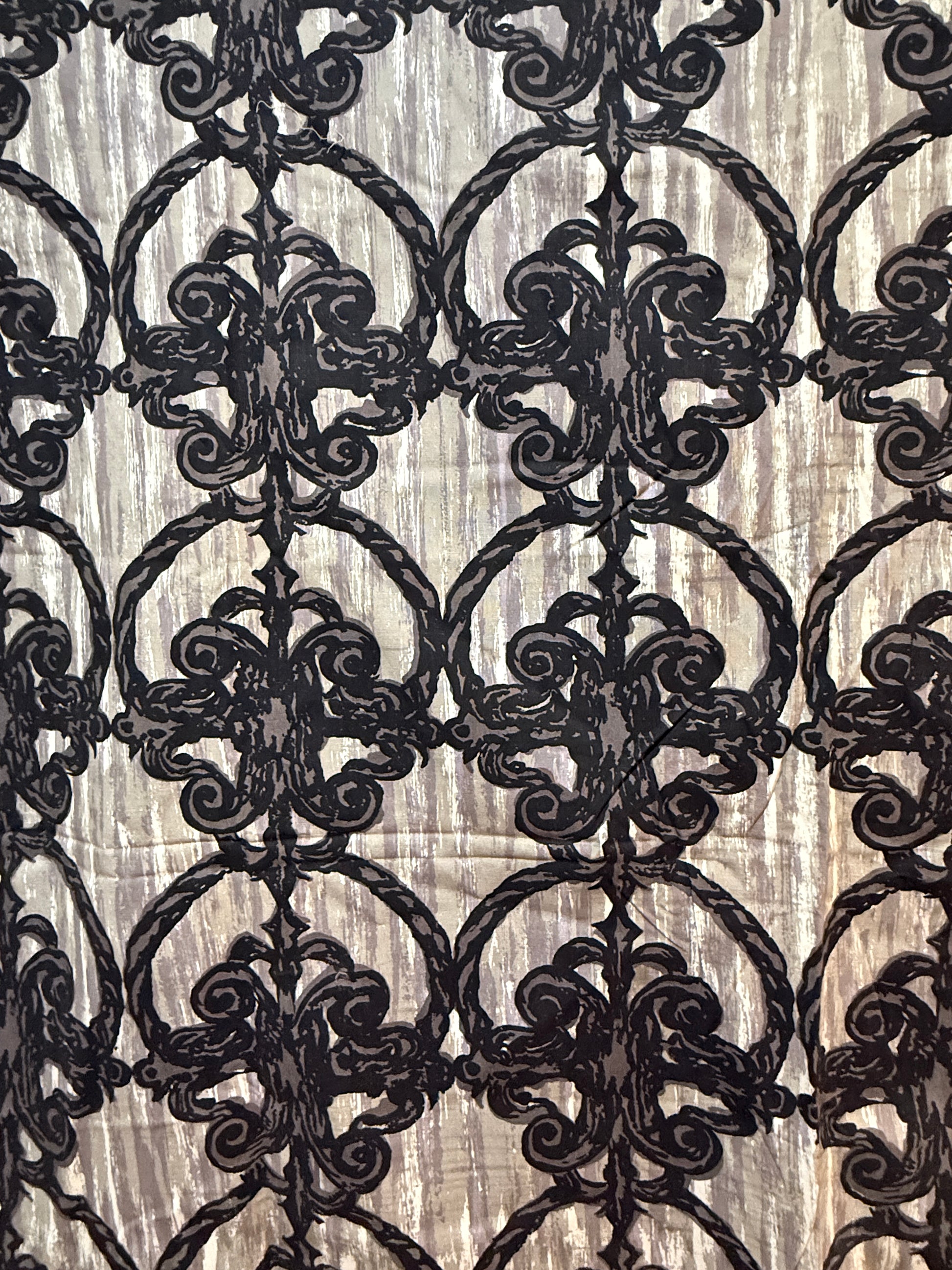 Cohama fabric Baroque Spanish scrollwork pattern